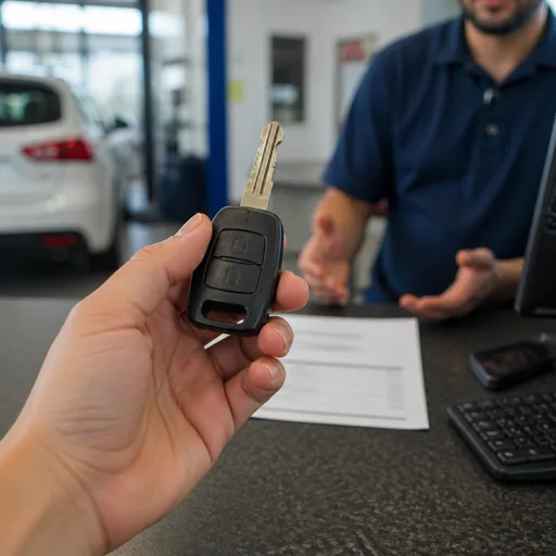 Image générée par intelligence artificielle Clés de voiture d'occasion : double, télécommande & perte — illustration générée par IA