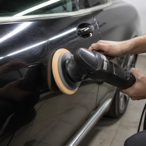 Rayures, polish & protection de carrosserie — illustration générée par IA